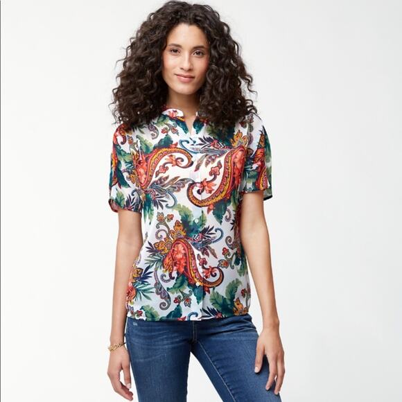 NWT Tommy Bahama Floral Pattern Blouse - Picture 1 of 5